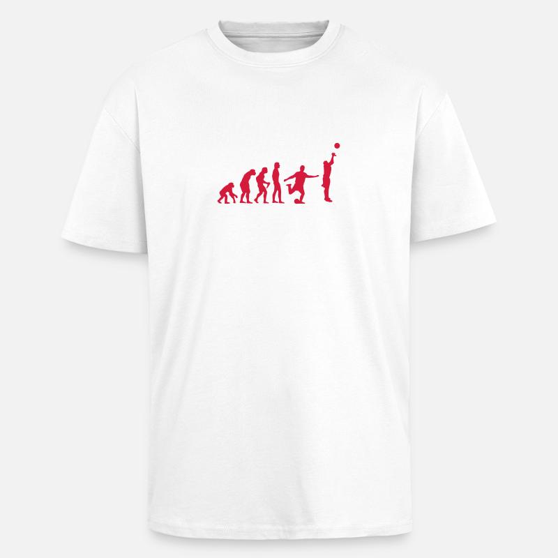 basketball evolution - Unisex Oversized Heavyweight T-shirt - white