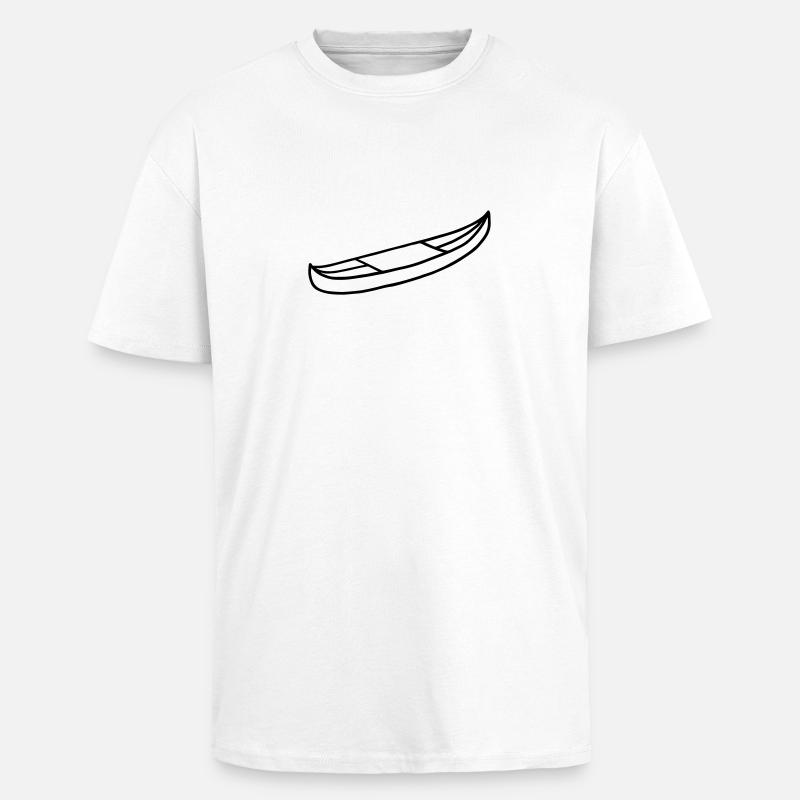 Kayak - Canoë - T-shirt unisexe oversize épais - blanc