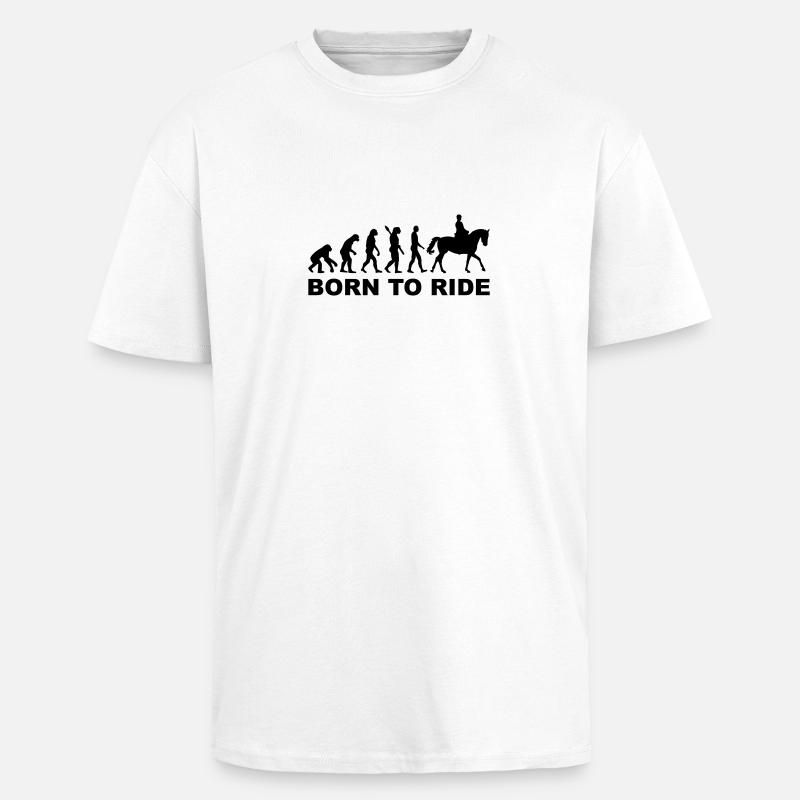 Evolution Riding - Unisex Oversized Heavyweight T-shirt - white