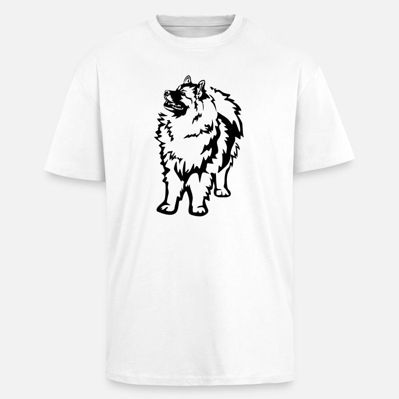 Wolfsspitz - Oversized Heavyweight Unisex T-Shirt - Weiß
