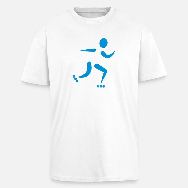 Inline Skating - Oversized Heavyweight Unisex T-Shirt - Weiß