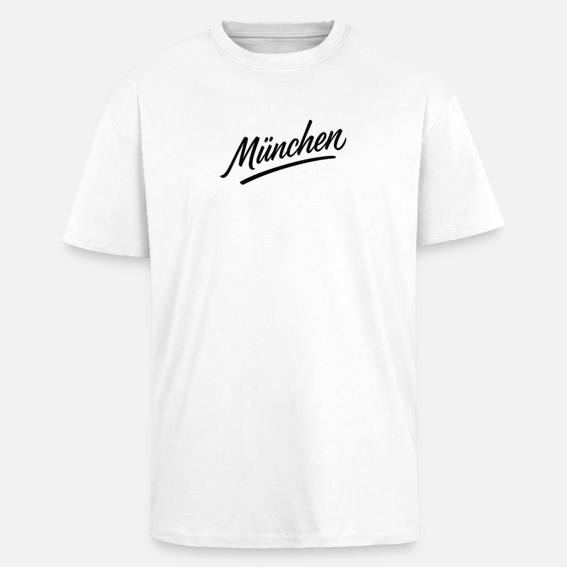 Munich Script Flair - Unisex Oversized Heavyweight T-shirt - white