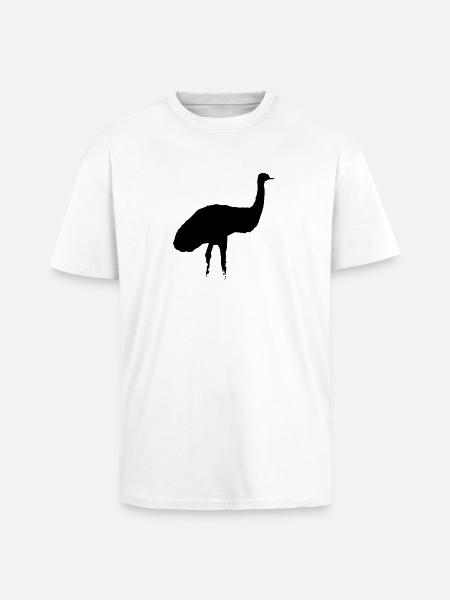 Emu - Oversized Heavyweight Unisex T-Shirt - Weiß