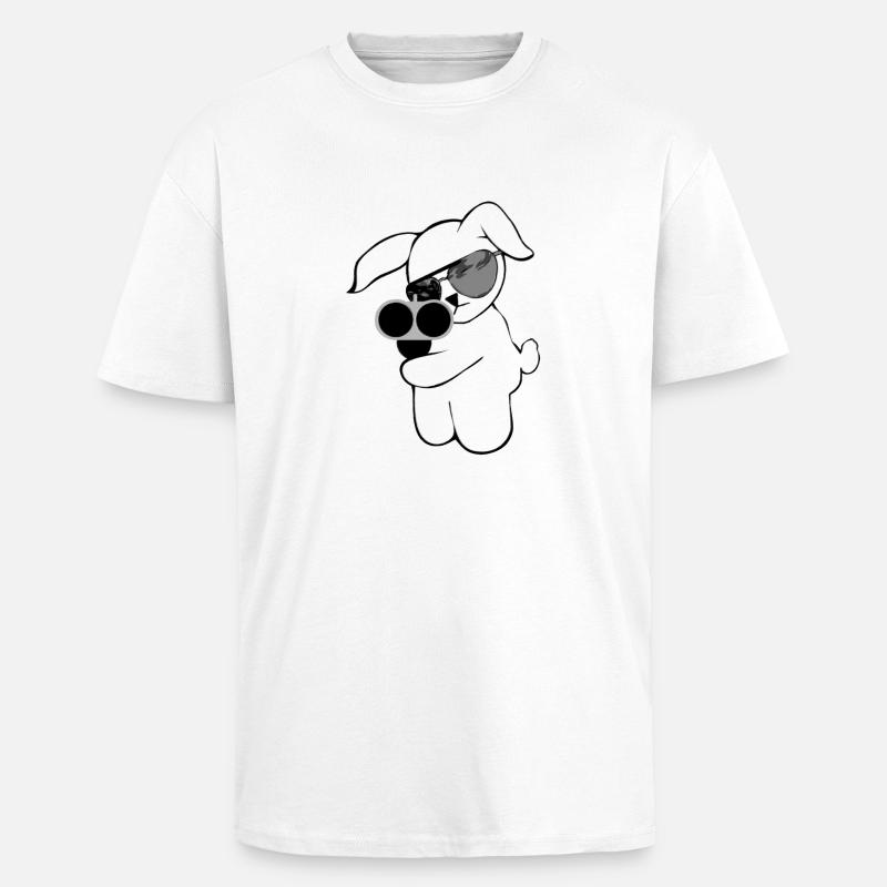 shotgun rabbit - T-shirt unisexe oversize épais - blanc