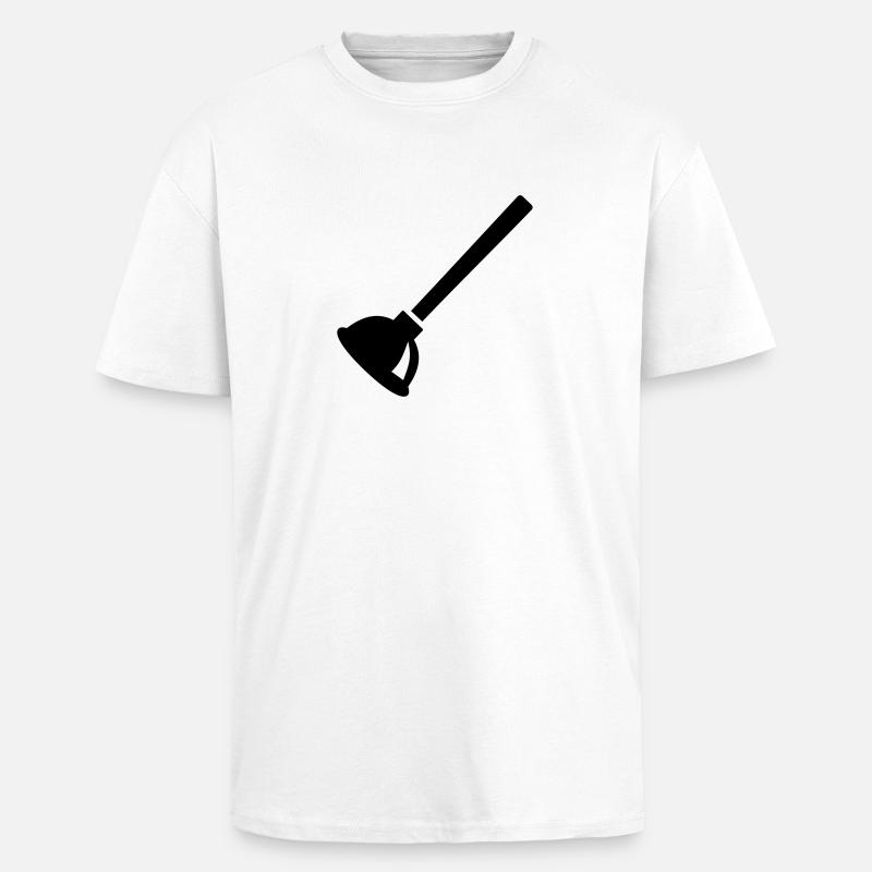 Klempner - Oversized Heavyweight Unisex T-Shirt - Weiß