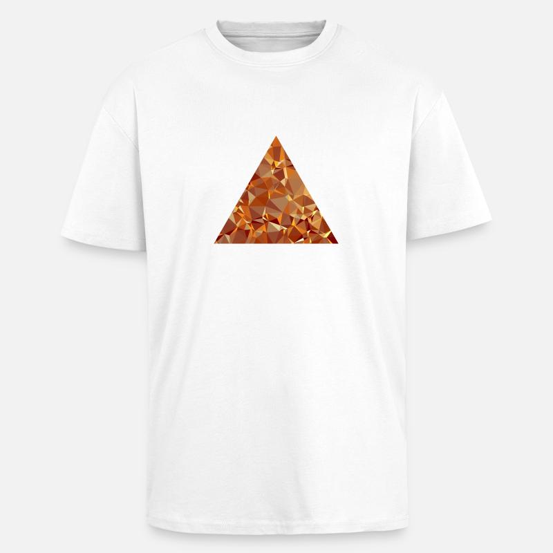 Triangle (low poly) - Unisex Oversized Heavyweight T-shirt - white