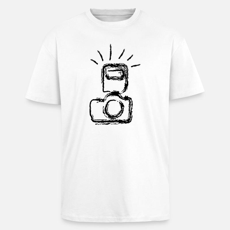 Fotokamera - Oversized Heavyweight Unisex T-Shirt - Weiß