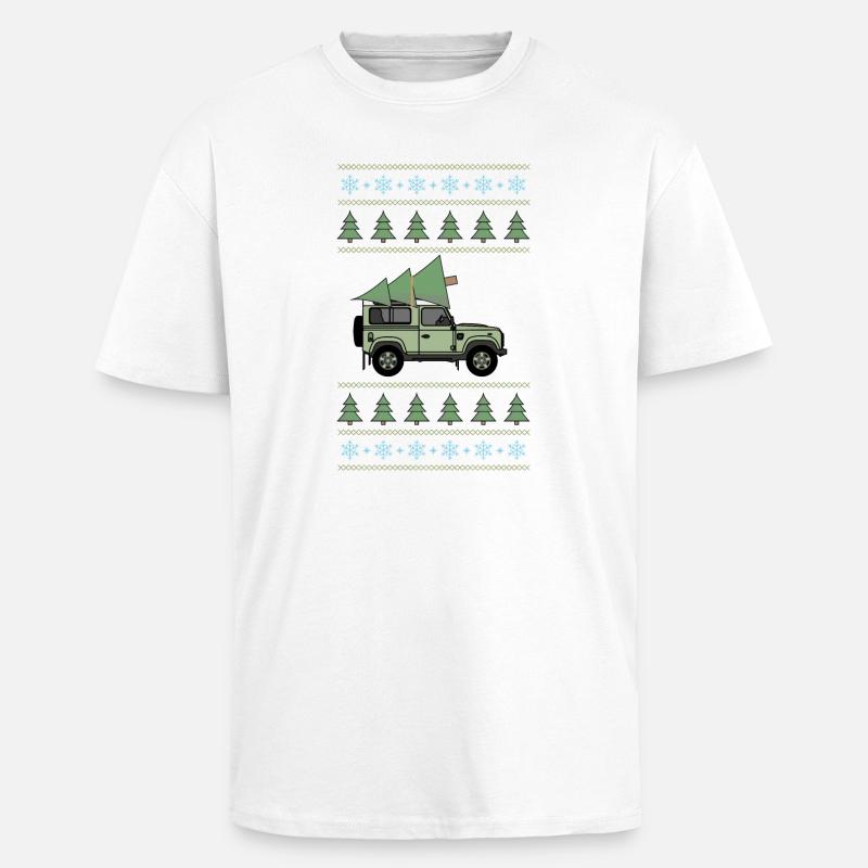 Verteidiger 90 - Weihnachtsbaum - Oversized Heavyweight Unisex T-Shirt - Weiß