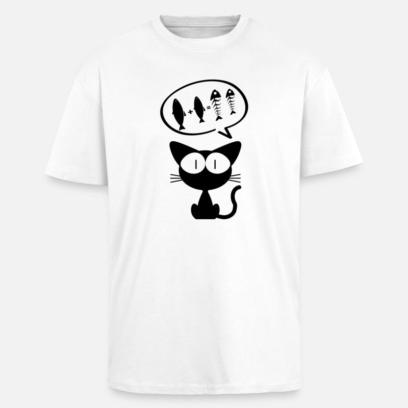 chat, chat humour, propriétaire de chat - T-shirt unisexe oversize épais - blanc
