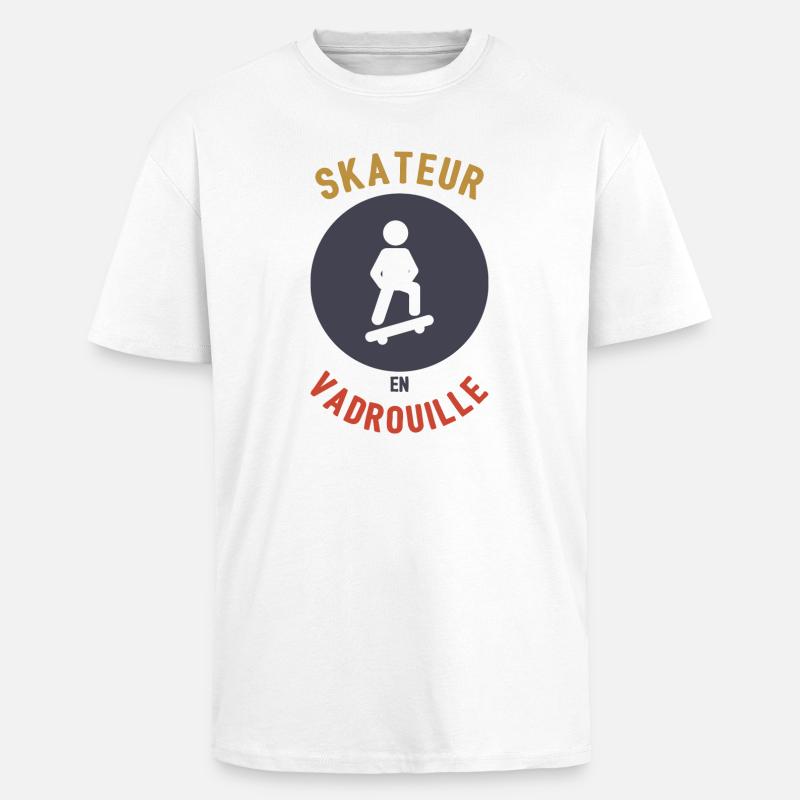Skateboarder im Mopp - Oversized Heavyweight Unisex T-Shirt - Weiß