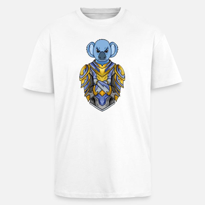 Ritter Koala Kreuzritter - Oversized Heavyweight Unisex T-Shirt - Weiß