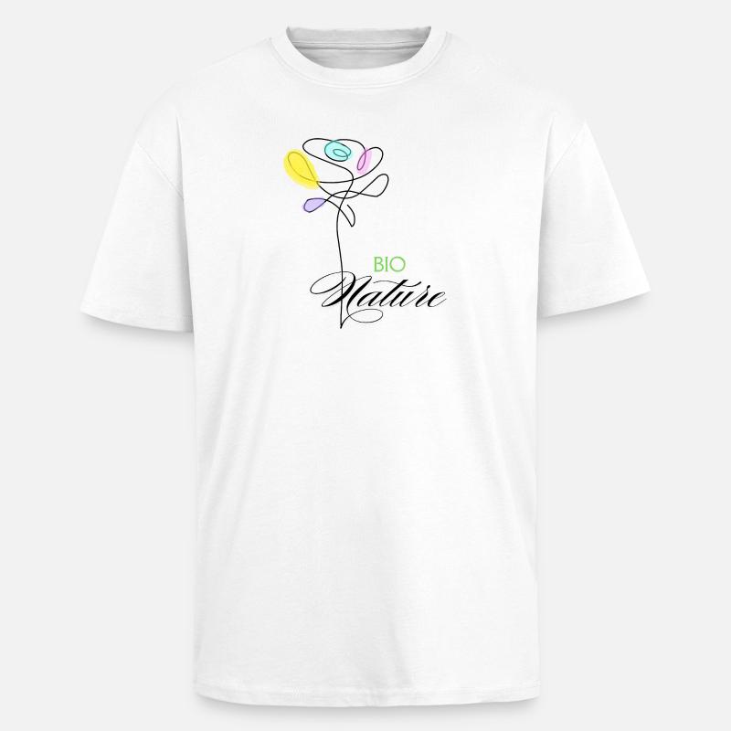 Bunte Bio-Naturblumen - Oversized Heavyweight Unisex T-Shirt - Weiß