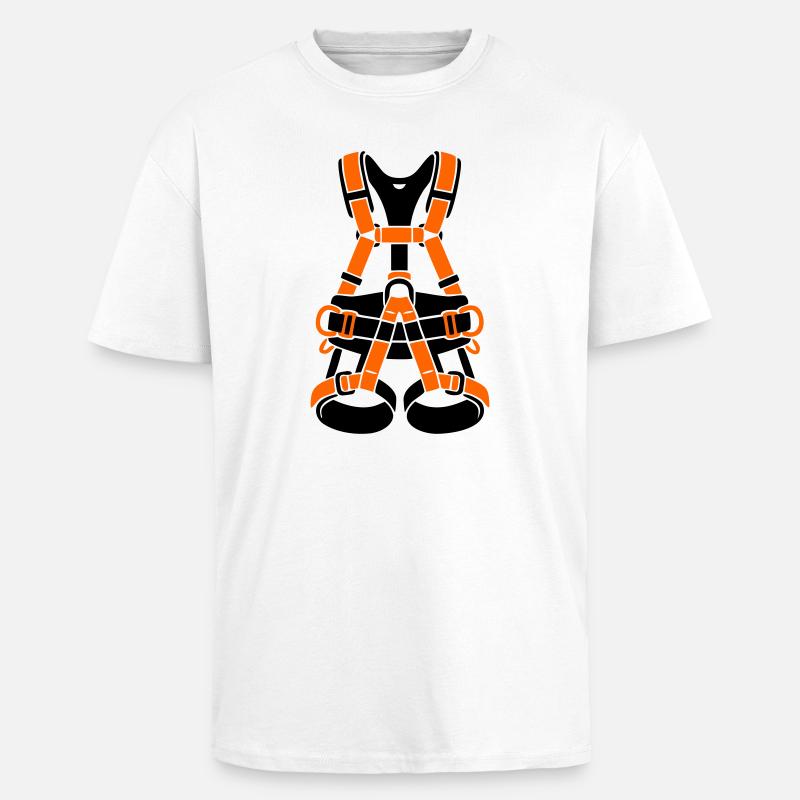 Klettergurt Baumpflege Baumkletterer Klettern - Oversized Heavyweight Unisex T-Shirt - Weiß