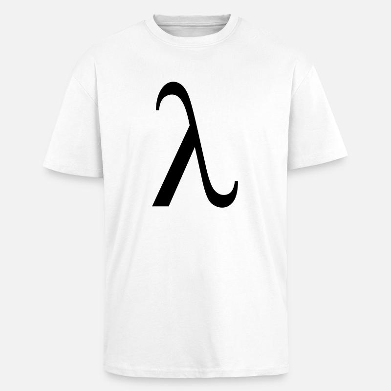 lambda greek - T-shirt unisexe oversize épais - blanc