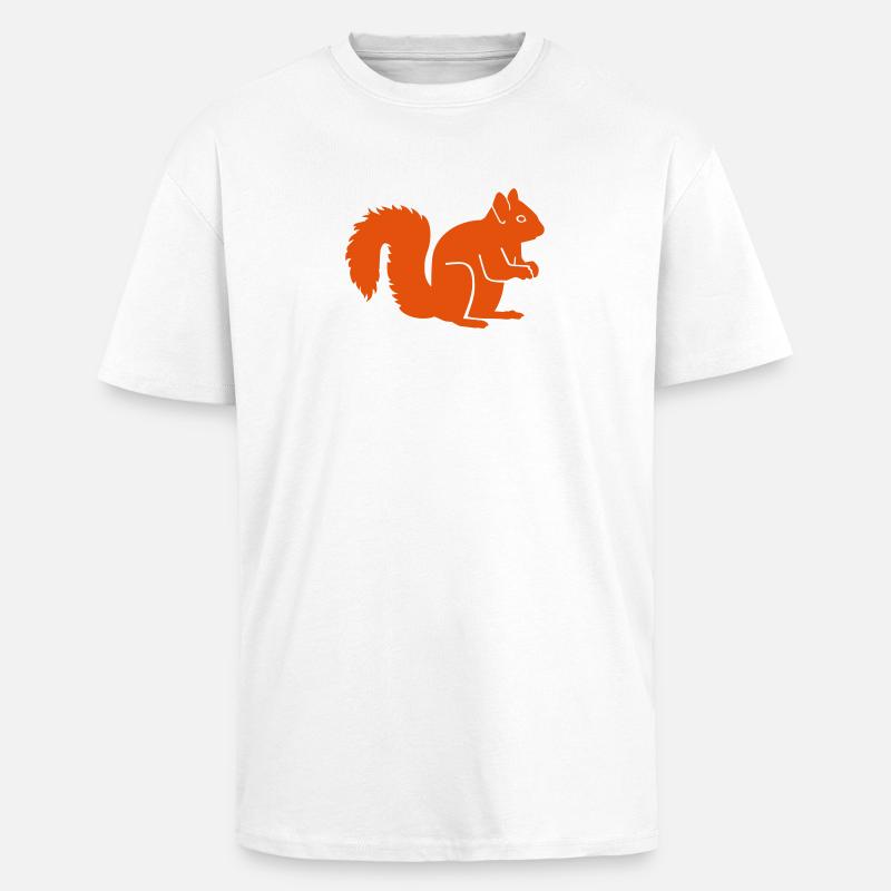 Eichhörnchen - Oversized Heavyweight Unisex T-Shirt - Weiß