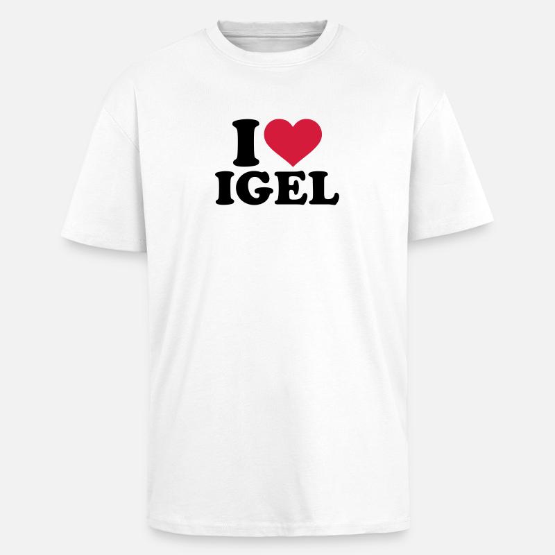 Igel - Oversized Heavyweight Unisex T-Shirt - Weiß