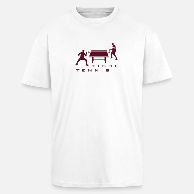 table_tennis_052012_h_1c - Oversized Heavyweight Unisex T-Shirt - Weiß