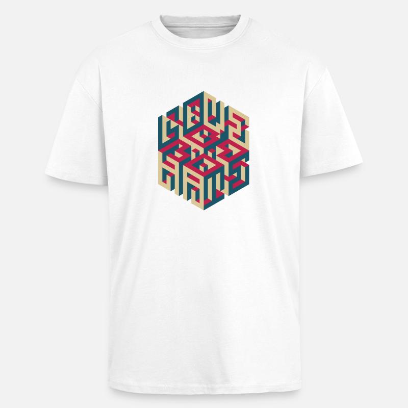 LOVE/HATE - Oversized Heavyweight Unisex T-Shirt - Weiß