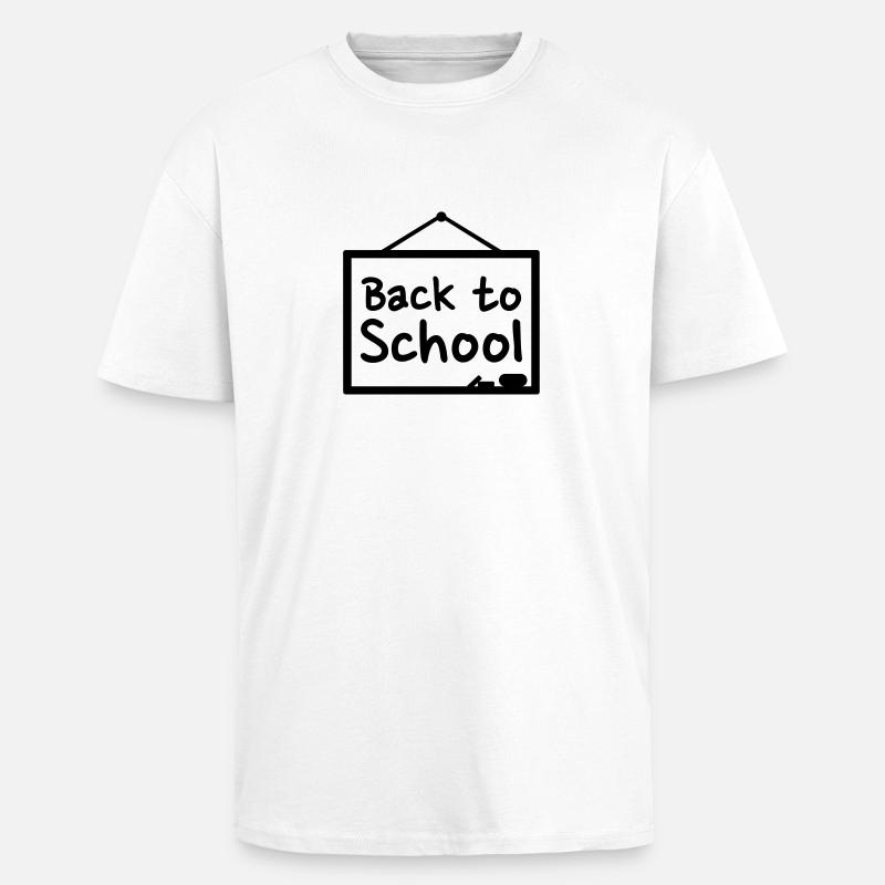 Back to School - T-shirt unisexe oversize épais - blanc