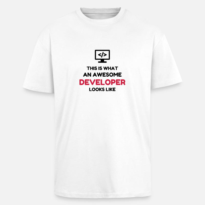 Entwickler / Informatiker / Programmierer / - Oversized Heavyweight Unisex T-Shirt - Weiß