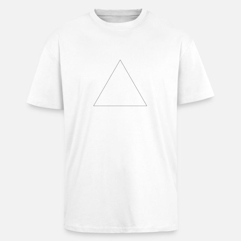 Triangle Premium - Triangle - T-shirt unisexe oversize épais - blanc