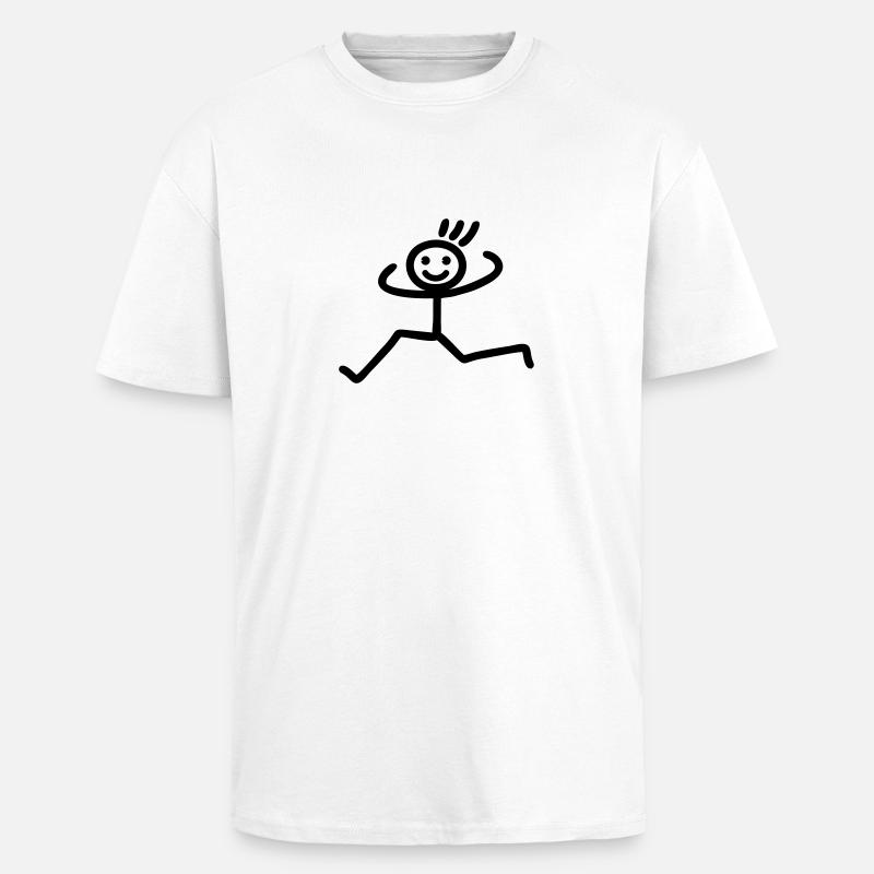 Running man - Unisex Oversized Heavyweight T-shirt - white