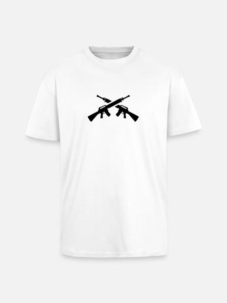 Gewehr - Oversized Heavyweight Unisex T-Shirt - Weiß