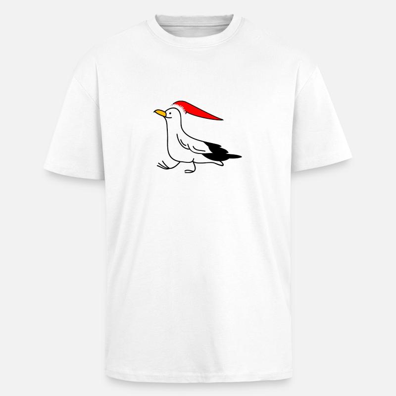 Weihnachtsmöwe - Oversized Heavyweight Unisex T-Shirt - Weiß