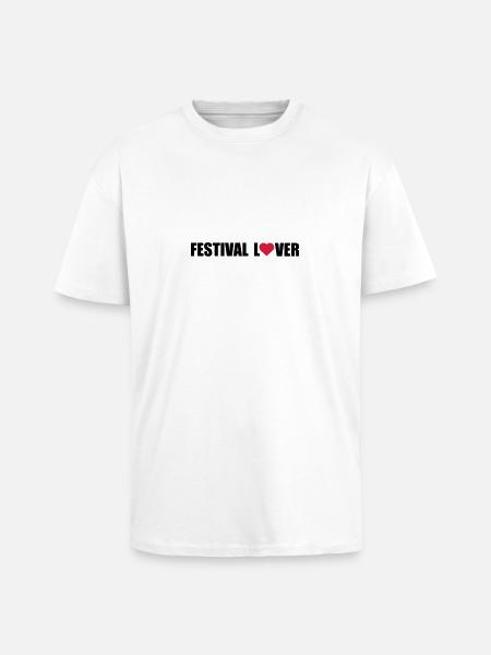 festival lover - Oversized Heavyweight Unisex T-Shirt - Weiß