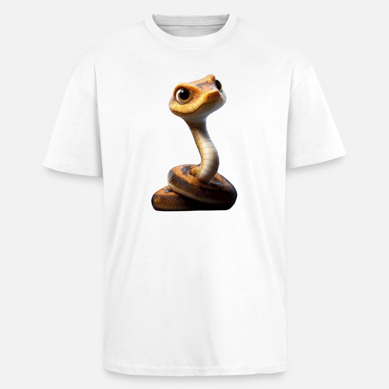 snake, python, cobra, rattlesnake, snakes - Unisex Oversized Heavyweight T-shirt - white