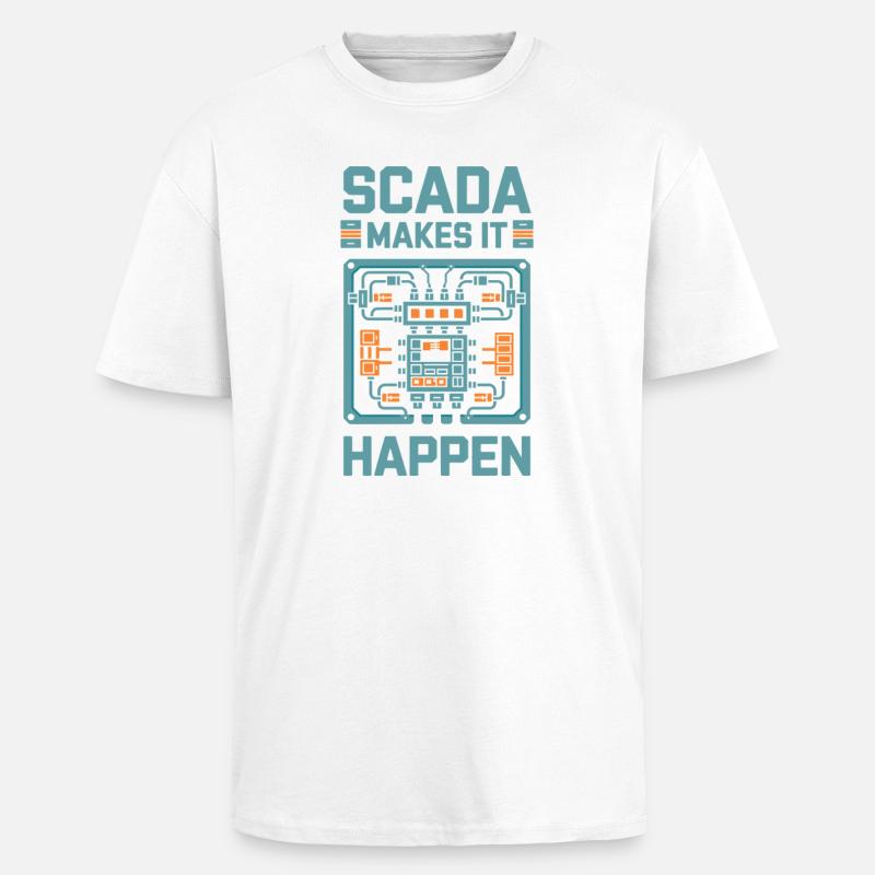  SCADA Makes It Happen Automatisierung Technik - Oversized Heavyweight Unisex T-Shirt - Weiß