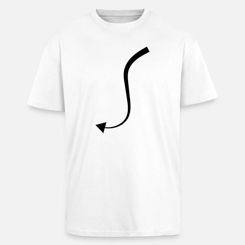 Queue du Diable - T-shirt unisexe oversize épais - blanc