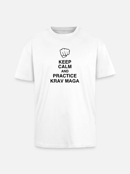 Krav Maga / Krav-Maga / Fight / Martial Art - Oversized Heavyweight Unisex T-Shirt - Weiß