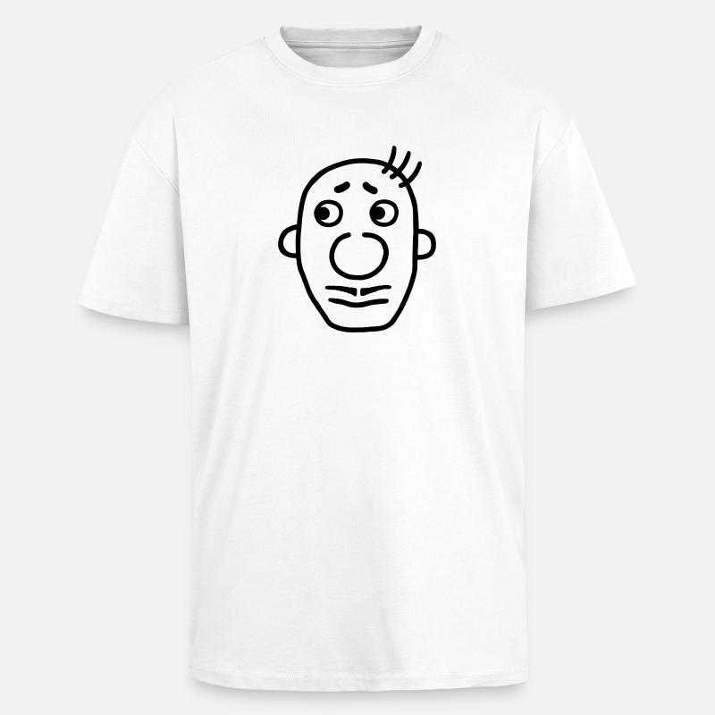 Mann mit Schnurrbart / Oberlippenbart - Oversized Heavyweight Unisex T-Shirt - Weiß