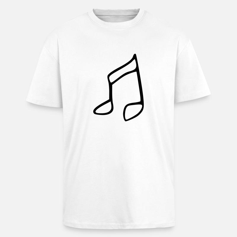 Note - Oversized Heavyweight Unisex T-Shirt - Weiß