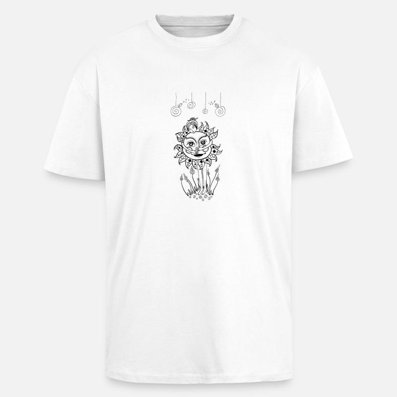 Sonne - Oversized Heavyweight Unisex T-Shirt - Weiß