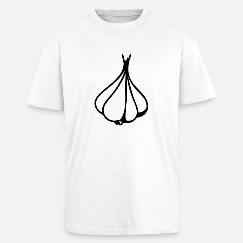 Knoblauch - T-shirt unisexe oversize épais - blanc