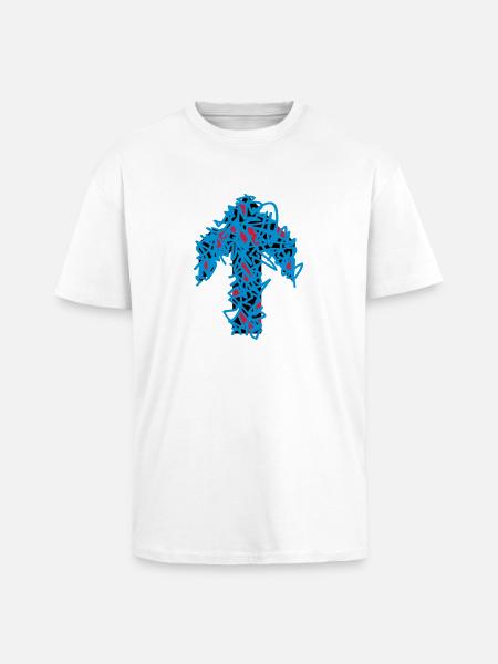 pfeil-nach-oben - Oversized Heavyweight Unisex T-Shirt - Weiß
