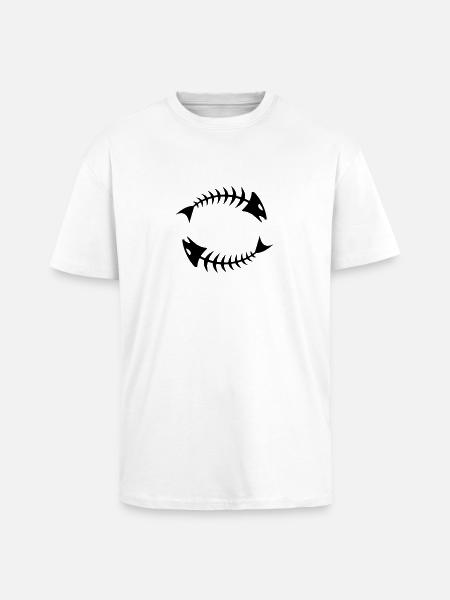 Double Fishbone Fishbone - T-shirt unisexe oversize épais - blanc