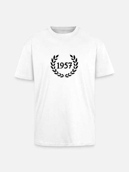 1957 - Oversized Heavyweight Unisex T-Shirt - Weiß