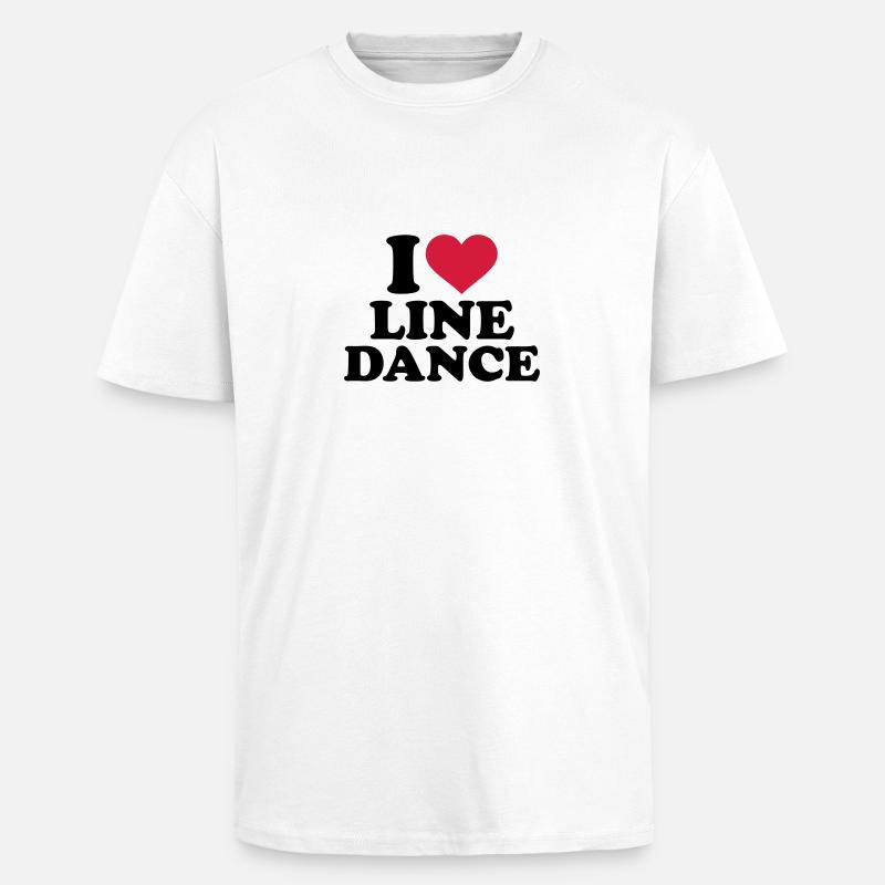 Line dance - Oversized Heavyweight Unisex T-Shirt - Weiß