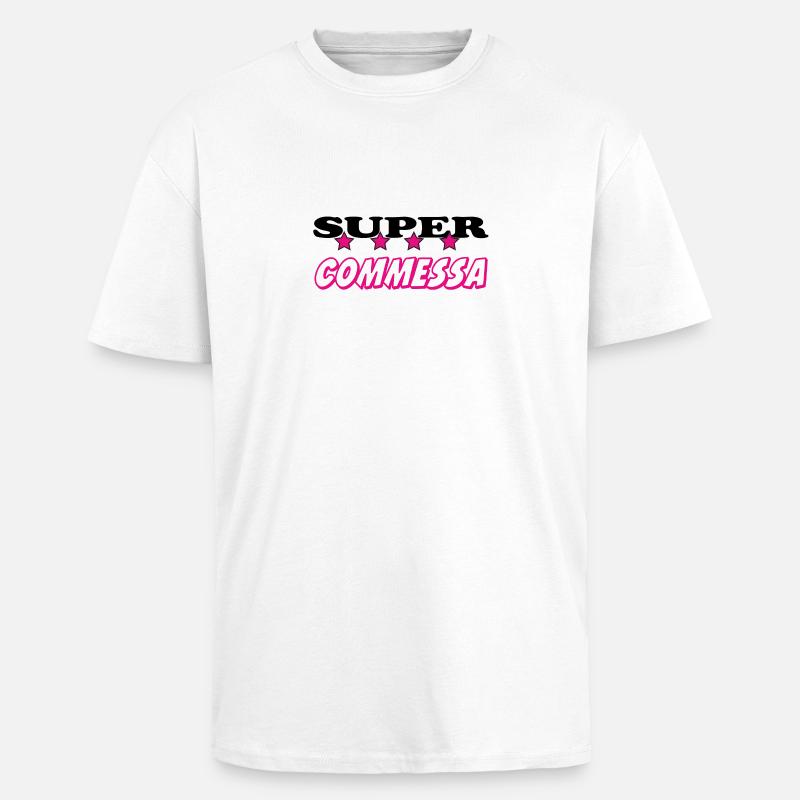Commessa - T-shirt unisexe oversize épais - blanc