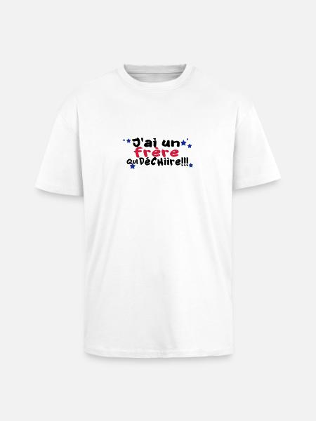 mon frère déchire - T-shirt unisexe oversize épais - blanc