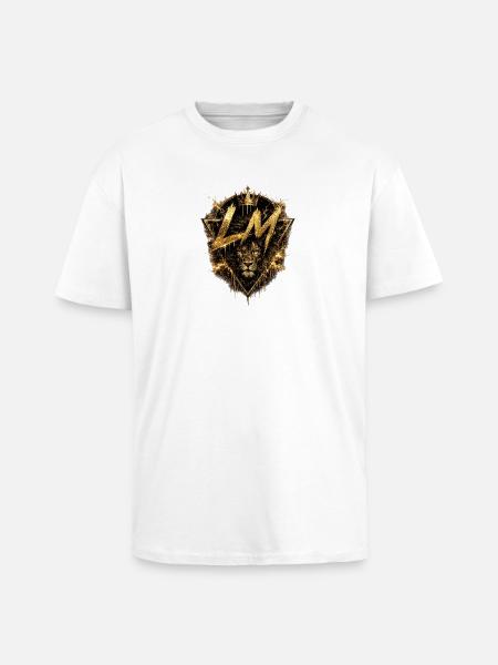 Golden Lion - Oversized Heavyweight Unisex T-Shirt - Weiß