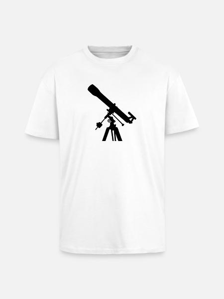Teleskop - Oversized Heavyweight Unisex T-Shirt - Weiß