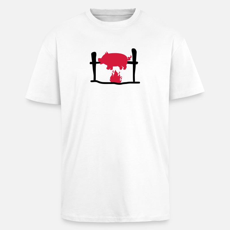 Griller - T-shirt unisexe oversize épais - blanc