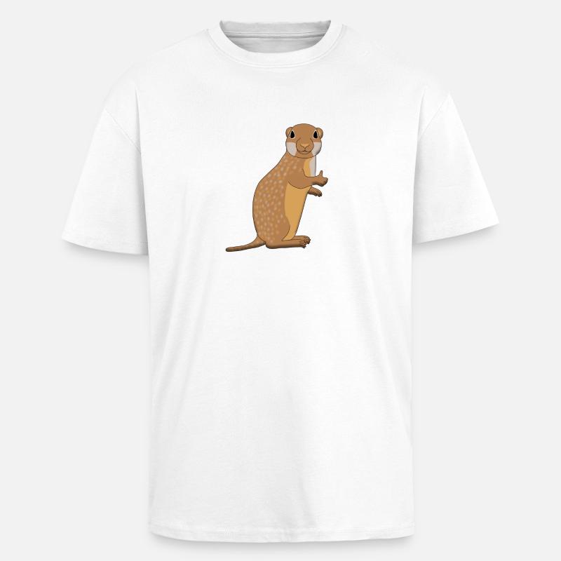Ground squirrel tout clair - T-shirt unisexe oversize épais - blanc