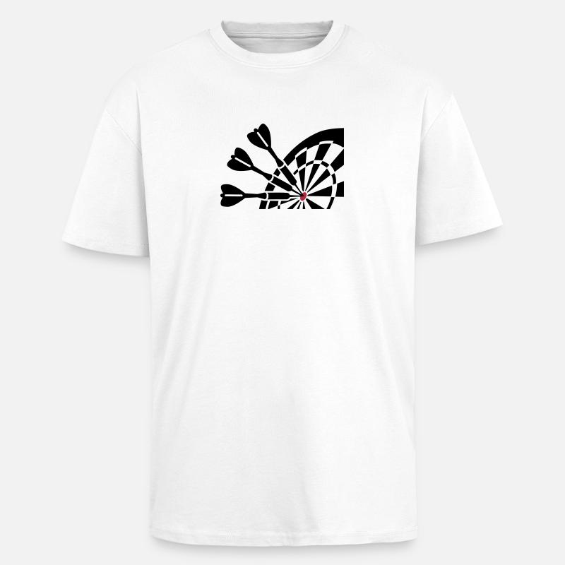 Darts - Oversized Heavyweight Unisex T-Shirt - Weiß
