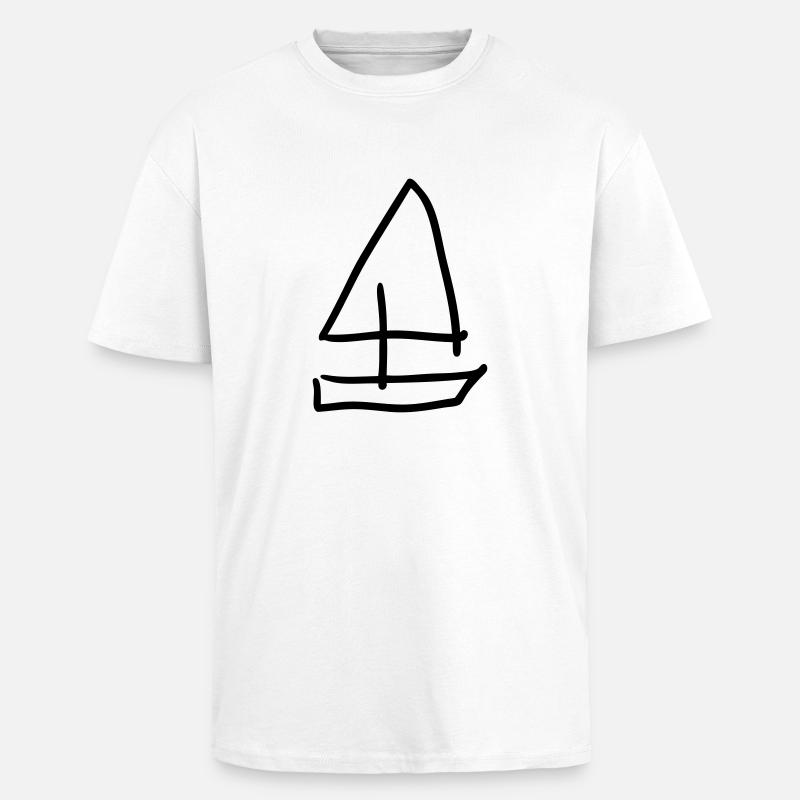 schiffchen - Oversized Heavyweight Unisex T-Shirt - Weiß