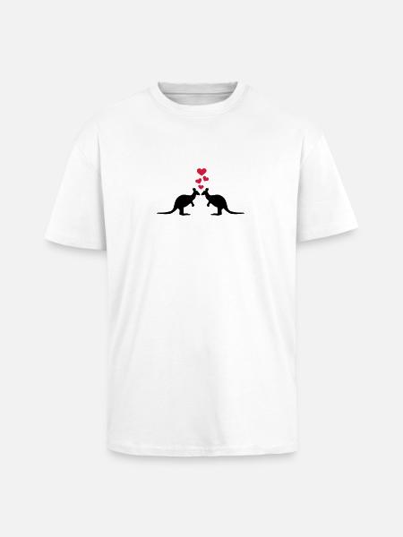 Kangaroo - Unisex Oversized Heavyweight T-shirt - white